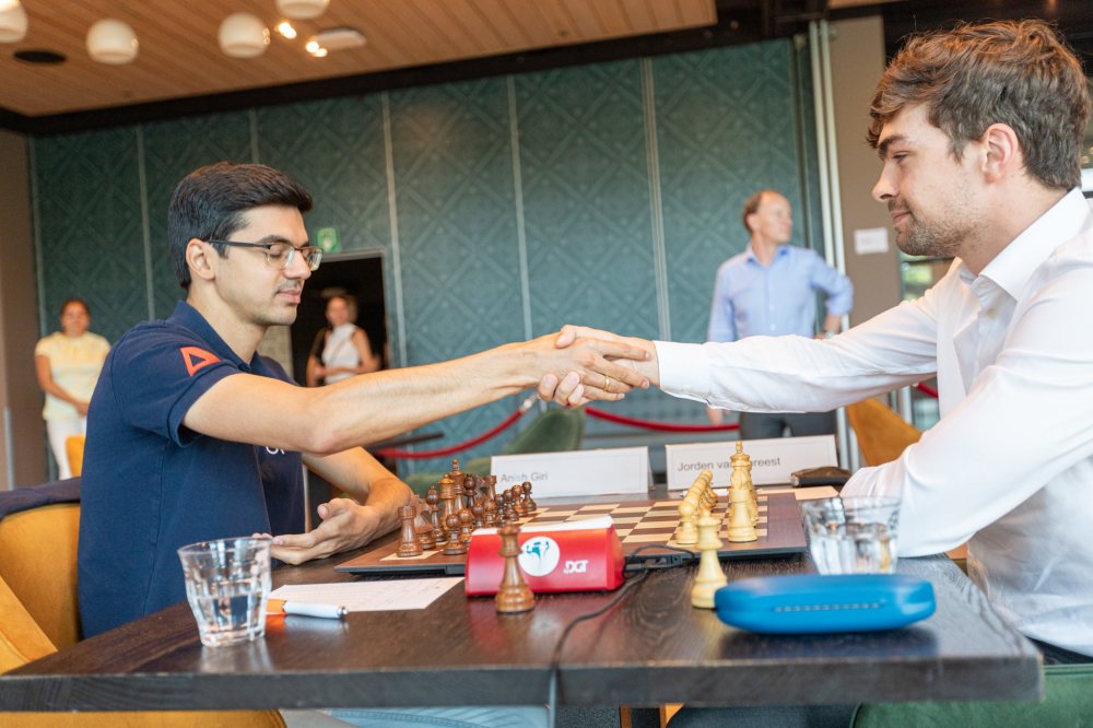 Anish GIRI, NED, The Netherlands, First matchday of the Sparkassen