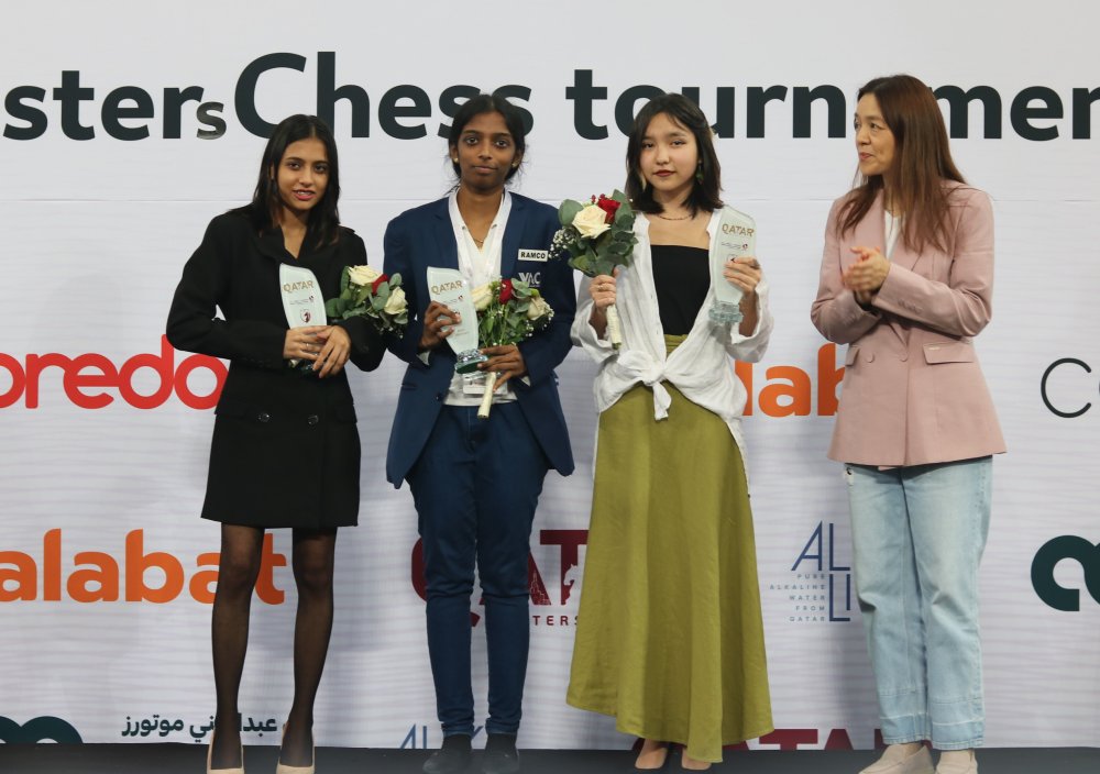 ChessBase India on X: IM Vaishali Rameshbabu scores her 3rd and final GM  Norm at Qatar Masters 2023 It was a beautiful moment at the playing hall  when Vaishali's final round game