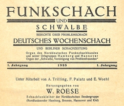 Titelseite Funkschach 1925 Heft 1