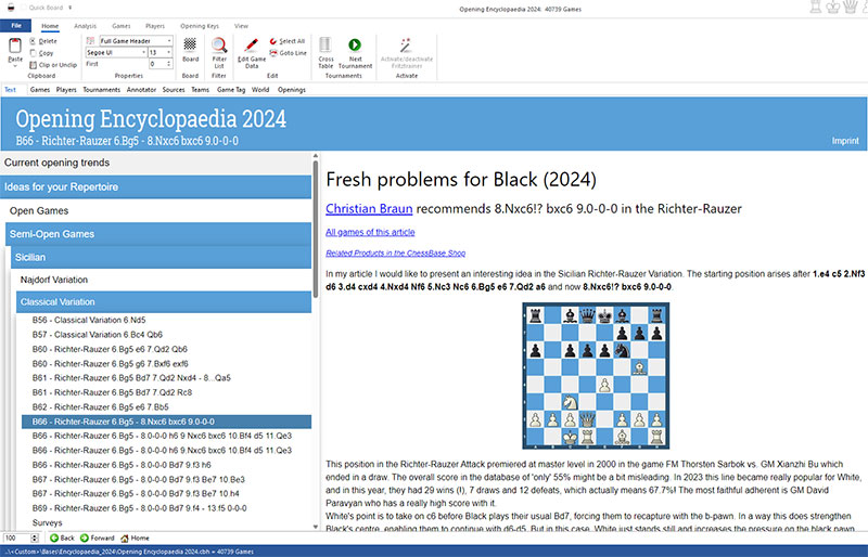 ChessBase Opening Encyclopaedia 2024