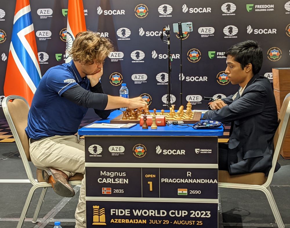 Magnus Carlsen, Praggnanandhaa Rameshbabu
