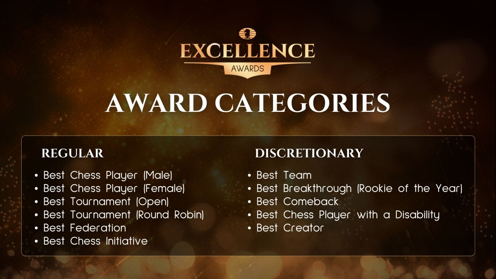 FIDE Excellence Awards 2026