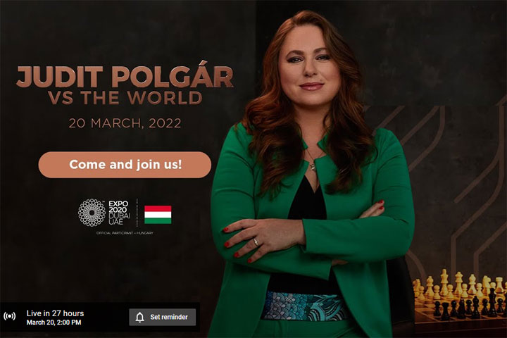 Judit Polgar to be inducted into the World Chess Hall of Fame