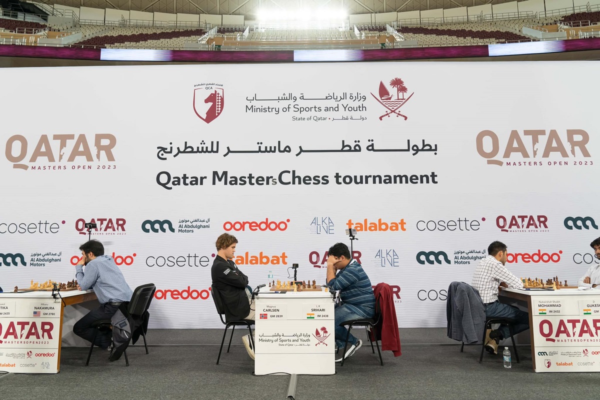 Magnus Carlsen follows Hikaru Nakamura's games at the Qatar Masters 2023 