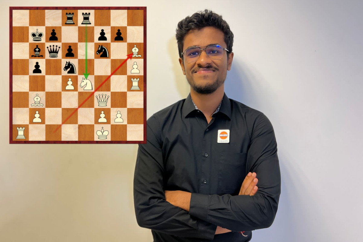 Puranik, Abhimanyu (2618) -- Carlsen, Magnus (2839), Qatar Masters (9)  2023, ½-½ 