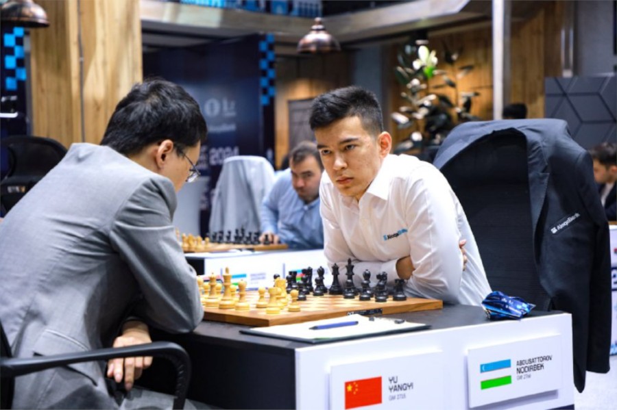 UzChess: Abdusattorov beats Yu, catches Yakubboev