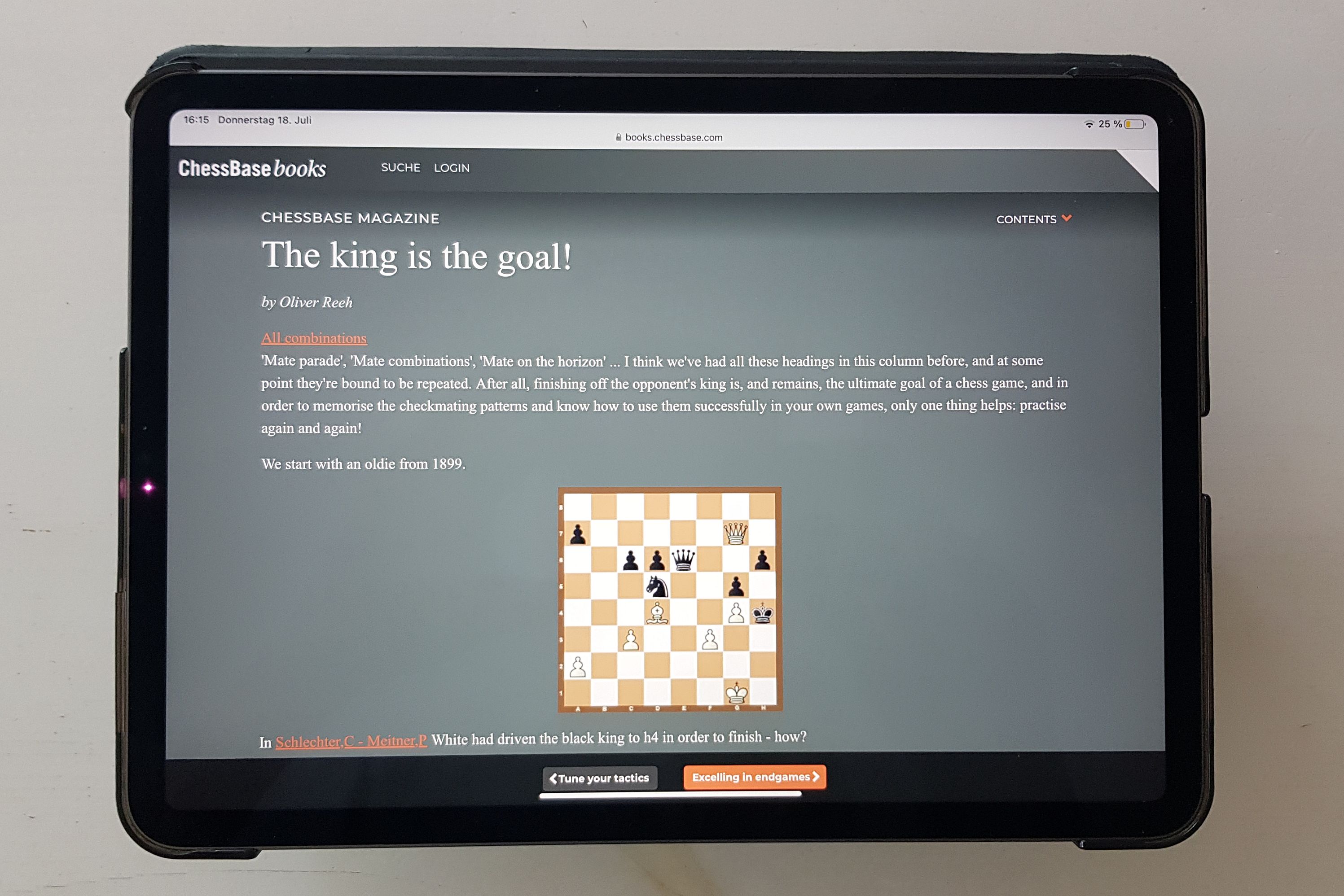 "The king is the goal!"