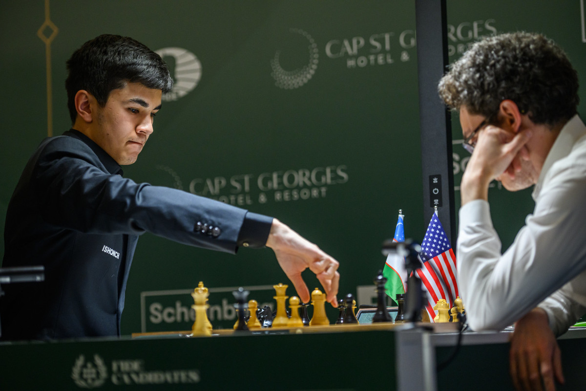 Candidates R4: Sindarov stuns Caruana in clash of co-leaders, climbs to world number six