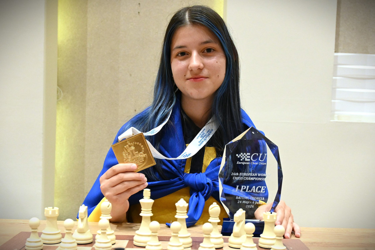 Chess news — 15-year-old Anastasiia Hnatyshyn shockingly wins European Women's Championship