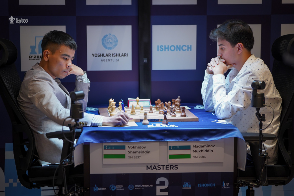Chess news — UzChess Cup: Vokhidov beats Madaminov