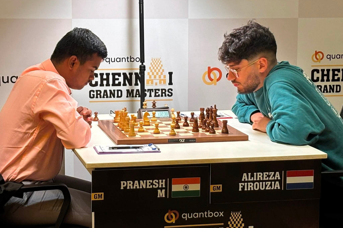 Chess news — Chennai GMs: Firouzja outplays Pranesh in fighting first round