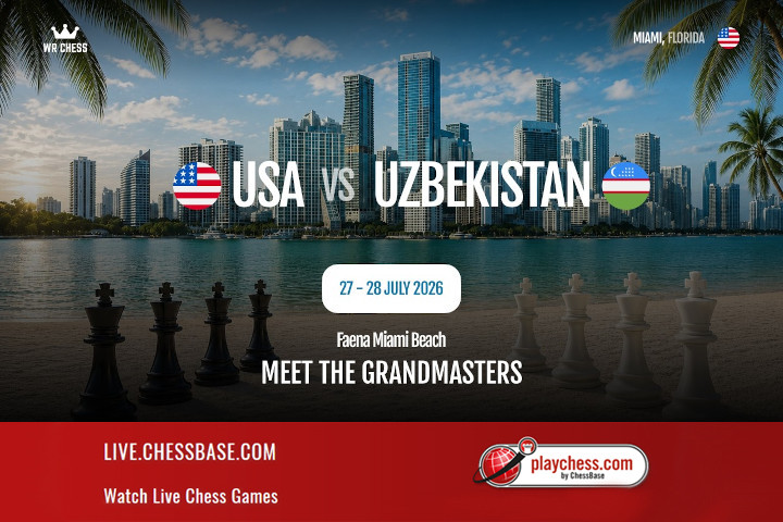 Chess news — WR Chess Miami: USA v. Uzbekistan - Live!