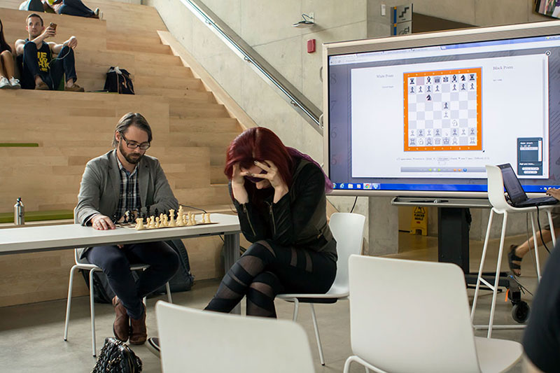 Blindfold chess match transformed into digital poetry at SLC