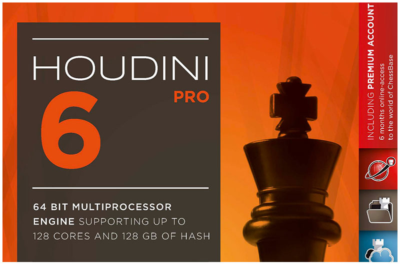 6 Monate schach.de als Neuware Houdini 6 Standard Chessbase Multiprozessor 