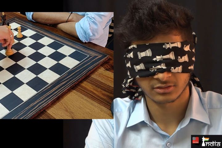 Vidit Gujrathi's blindfold magic