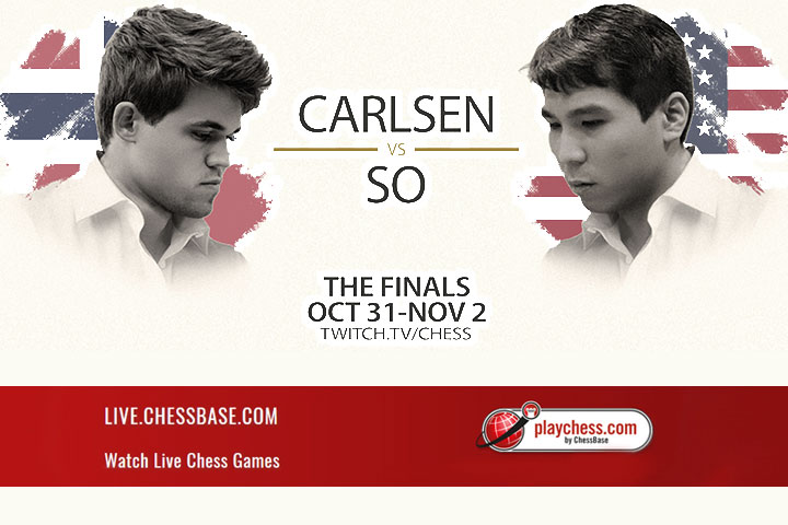 Magnus Carlsen, right, and Wesley So meet in the first final of FIDE World  Fischer Random