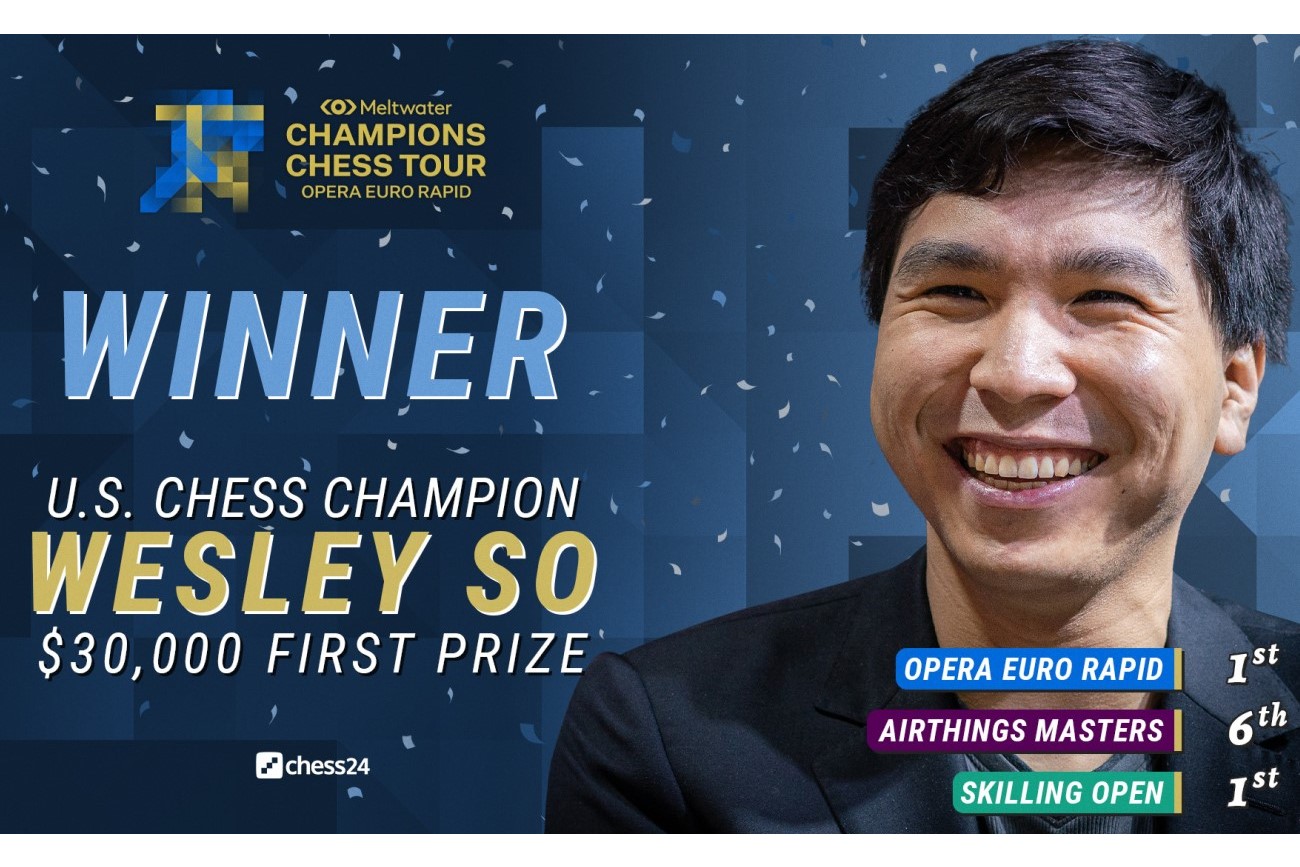 US' Wesley So defeats chess world champ Magnus Carlsen to win
