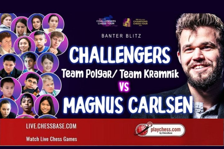 Magnus Carlsen vs. The Challengers: Banterblitz live