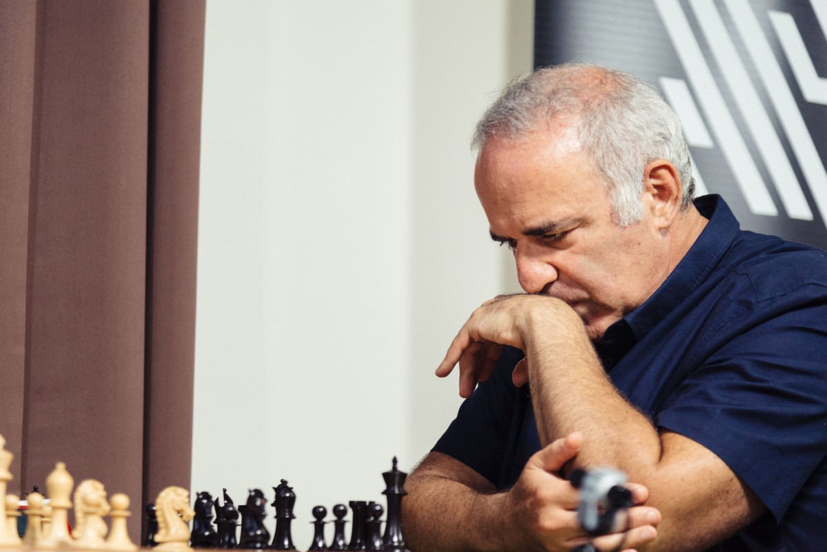 World chess champion Garry Kasparov (holder of the highest rating in the  history of chess